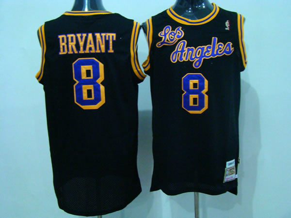 NBA Los Angeles Lakers 8 Kobe Bryant Black Jersey
